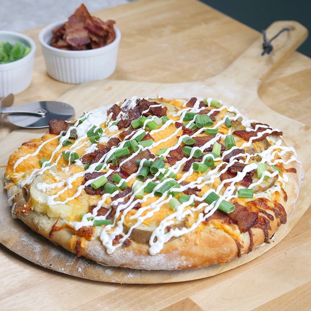 Baked Potato Pizza Michigan Potatoes